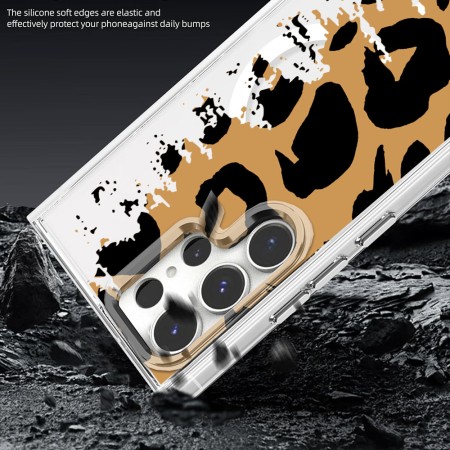 Husa pentru Samsung Galaxy S24 Ultra, Atasare Magnetica, MagSafe, Pattern Skin 07, Clear