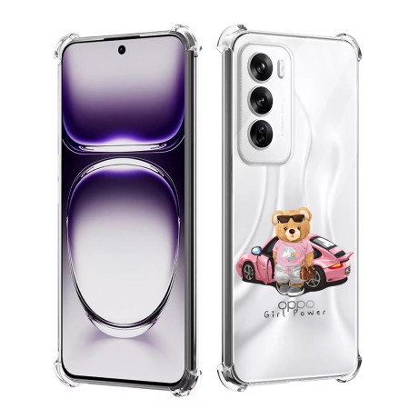 Husa Antisoc pentru Oppo Reno12, AirBag PRO, Clear, Girl Power