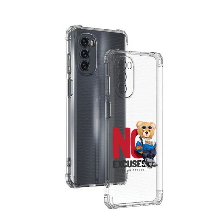 Husa Antisoc pentru Motorola Moto G62, AirBag PRO, Clear, No Excuses