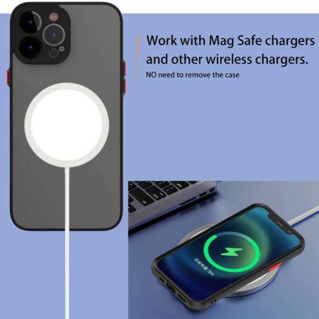 Husa cu protectie la camere si finisaj mat pentru APPLE iPhone, Negru - Alege Modelul!