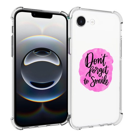 Husa Antisoc pentru iPhone 16e, AirBag PRO, Clear, Don't Forget To Smile