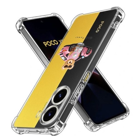 Husa Antisoc pentru Xiaomi Poco X7 Pro, AirBag PRO, Transparent, Girl Power