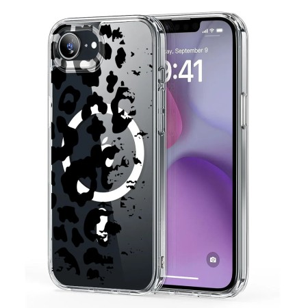 Husa pentru iPhone 16e, Atasare Magnetica, MagSafe, Pattern Skin 42, Clear