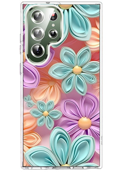 Husa personalizata pentru Samsung Galaxy S23 Ultra, MagSafe Atasare Magnetica, 3D Flower Medley 2