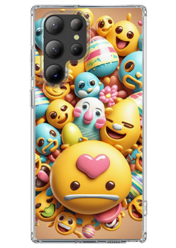 Husa personalizata pentru Samsung Galaxy S23 Ultra, MagSafe Atasare Magnetica, Emoji Smile