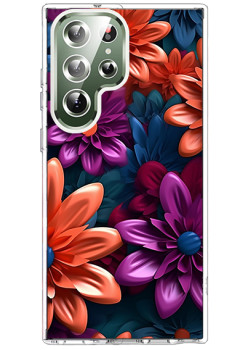 Husa personalizata pentru Samsung Galaxy S23 Ultra, MagSafe Atasare Magnetica, 3D Flower Medley 14