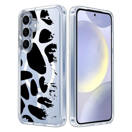 Husa pentru Samsung Galaxy S25, Atasare Magnetica, MagSafe, Pattern Skin 08, Clear