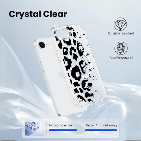 Husa pentru iPhone 16e, Atasare Magnetica, MagSafe, Pattern Skin 42, Clear