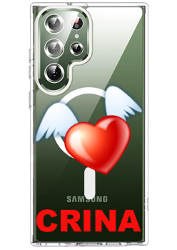 Husa personalizata cu EMOJI si NUME pentru modele SAMSUNG, MagSafe - Alege Modelul tau!