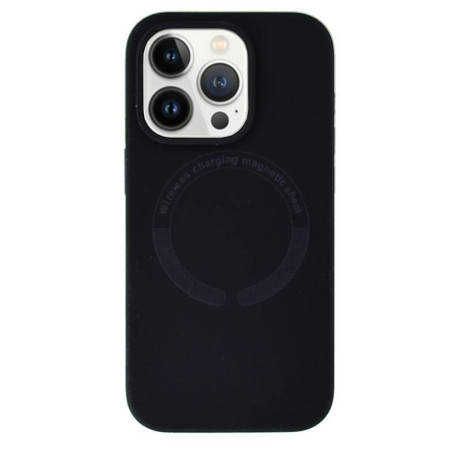Husa MagSafe compatibila cu Apple iPhone 13 Pro Max, Atasare Magnetica, Interior Microfibra, Negru