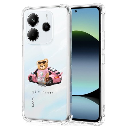 Husa Antisoc pentru Xiaomi Redmi Note 14 4G, AirBag PRO, Transparent, Girl Power