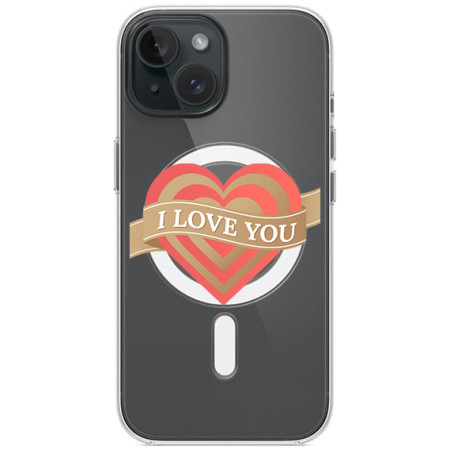 Husa personalizata Apple iPhone 14 Plus, MagSafe, Love You