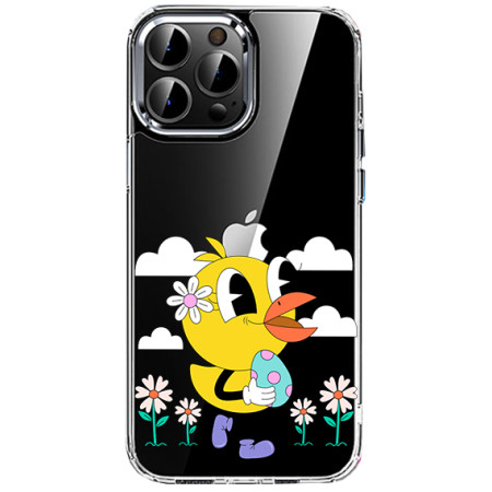 Husa personalizata Apple iPhone 14 Pro, Happy Duck 