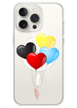 Husa personalizata Apple iPhone 14 Pro, MagSafe, Balloons of Love