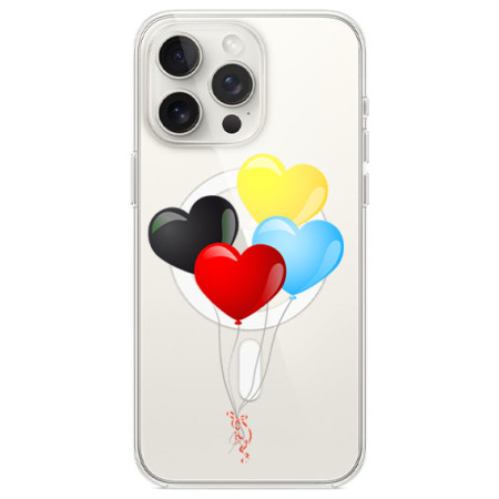 Husa personalizata Apple iPhone 14 Pro, MagSafe, Balloons of Love