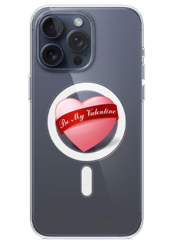 Husa personalizata Apple iPhone 15, MagSafe, Be My Valentine