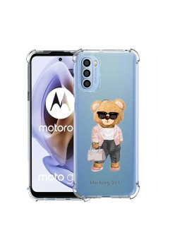 Husa Antisoc pentru Motorola Moto G71, AirBag PRO, Clear, Working Girl