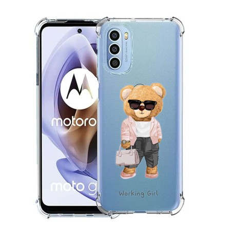 Husa Antisoc pentru Motorola Moto G71, AirBag PRO, Clear, Working Girl