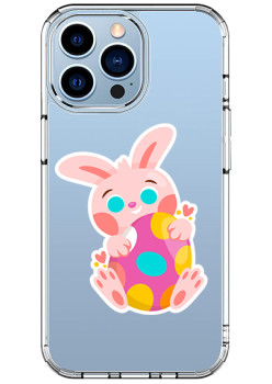 Husa personalizata Apple iPhone 15 Pro Max, Bunny Egg