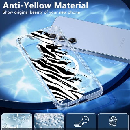 Husa pentru Samsung Galaxy S25, Atasare Magnetica, MagSafe, Pattern Skin 16, Clear