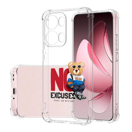 Husa Antisoc pentru Oppo Reno13 Pro, AirBag PRO, Clear, No Excuses