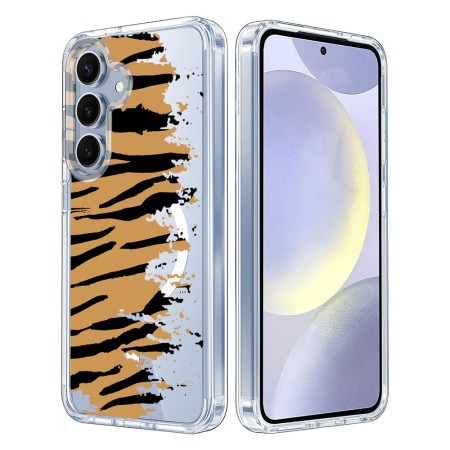 Husa pentru Samsung Galaxy S25 Plus, Atasare Magnetica, MagSafe, Pattern Skin 04, Clear