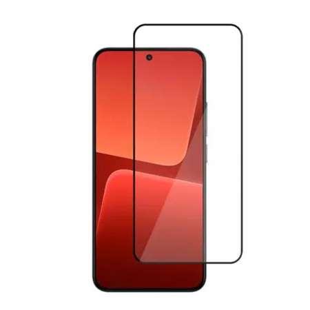 Folie de sticla compatibila Xiaomi 13, Case Friendly, Lipire Completa, 9H, margini Negru