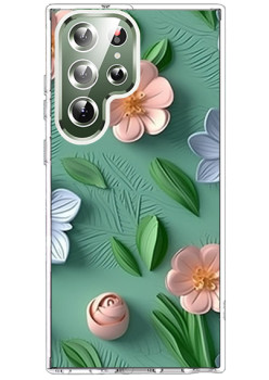 Husa personalizata pentru Samsung Galaxy S23 Ultra, MagSafe Atasare Magnetica, 3D Flower Medley 9