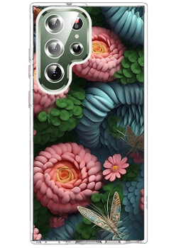 Husa personalizata pentru Samsung Galaxy S23 Ultra, MagSafe Atasare Magnetica, 3D Flower Medley 6