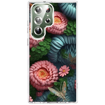 Husa personalizata pentru Samsung Galaxy S23 Ultra, MagSafe Atasare Magnetica, 3D Flower Medley 6