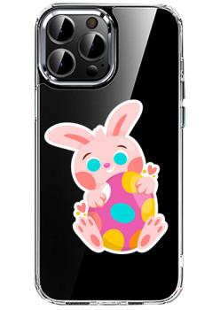 Husa personalizata Apple iPhone 14 Pro, Bunny Egg