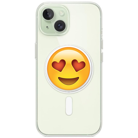 Husa personalizata Apple iPhone 15 Plus, MagSafe, Emoji Love Smile