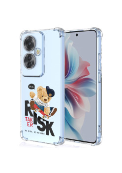 Husa Antisoc pentru Oppo Reno11 F - Protectie TPU AirBag Transparenta Risk Taker