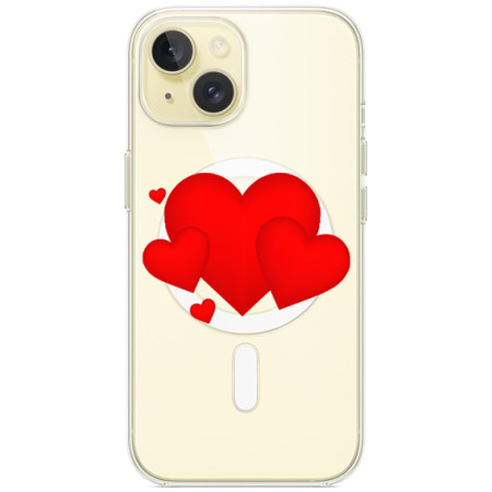 Husa personalizata Apple iPhone 14, MagSafe, Heart