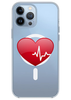 Husa personalizata Apple iPhone 15 Pro Max, MagSafe, The Heart Beats