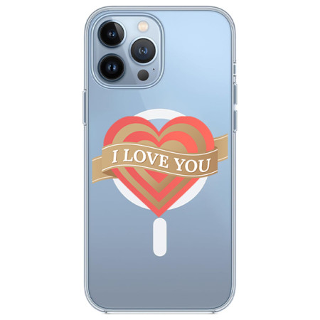 Husa personalizata Apple iPhone 15 Pro Max, MagSafe, Love You