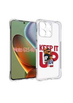 Husa Antisoc pentru Motorola Moto G15, AirBag PRO, Clear, Keep it Up