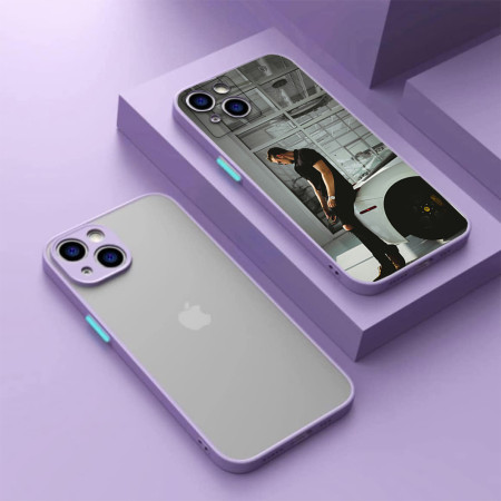 Husa cu protectie la camere si finisaj mat pentru APPLE iPhone, Mov - Alege Modelul!