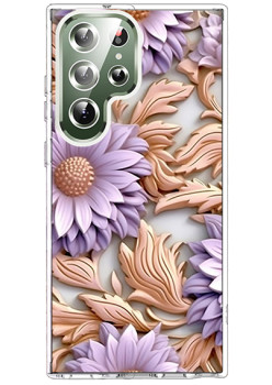 Husa personalizata pentru Samsung Galaxy S23 Ultra, MagSafe Atasare Magnetica, 3D Flower Medley 5