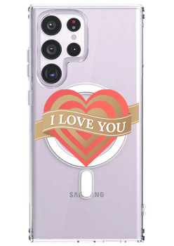 Husa personalizata Samsung Galaxy S23 Ultra, MagSafe Atasare Magnetica, I Love You