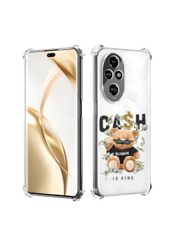 Husa Antisoc pentru Honor 200 Pro, AirBag PRO, Protectie Completa, Design Transparent, Cash is king  