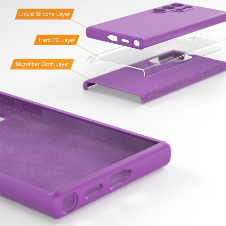 Husa pentru Samsung Galaxy S25 Ultra - SoftFlex, Microfibra in interior, Purple