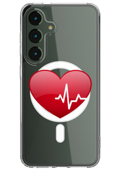 Husa personalizata Samsung Galaxy S24, MagSafe Atasare Magnetica, The Heart Beats