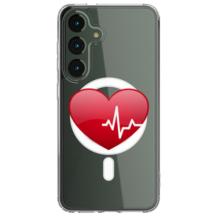 Husa personalizata Samsung Galaxy S24, MagSafe Atasare Magnetica, The Heart Beats