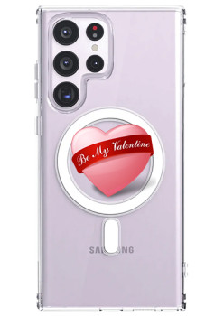 Husa personalizata Samsung Galaxy S23 Ultra, MagSafe Atasare Magnetica, Be My Valentine