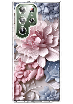 Husa personalizata pentru Samsung Galaxy S23 Ultra, MagSafe Atasare Magnetica, 3D Flower Medley 10