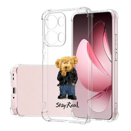 Husa Antisoc pentru Oppo Reno13 Pro, AirBag PRO, Clear, Stay Real