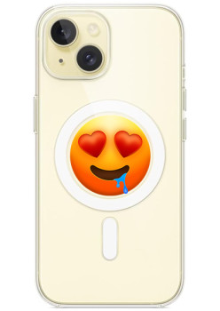 Husa personalizata Apple iPhone 14, MagSafe, Emoji Love Smile