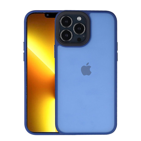 Husa cu protectie la camere si finisaj mat compatibil Apple iPhone 12 Pro Max, Smoked, Albastru
