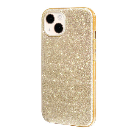 Husa Glitter compatibila cu Apple iPhone 14, Sclipici HTPMAG, Auriu